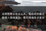 没想到争议会这么大，蘑菇视频最近看得人情绪复杂，看完情绪有点复杂