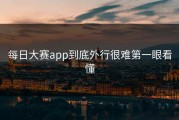 每日大赛app到底外行很难第一眼看懂