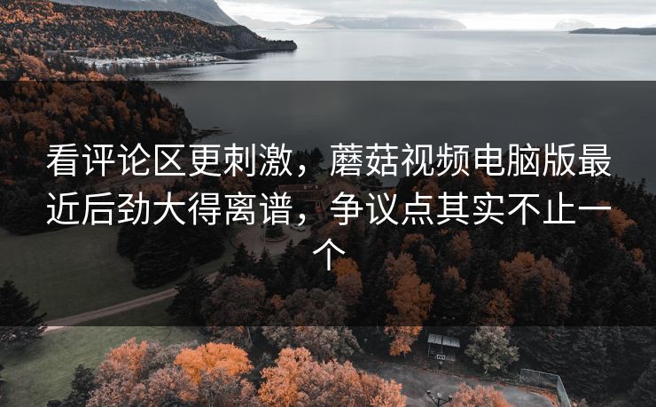 看评论区更刺激,蘑菇视频电脑版最近后劲大得离谱,争议点其实不止一个 看评论区更刺激,蘑菇视频电脑版最近后劲大得离谱,争议点其实不止一个
