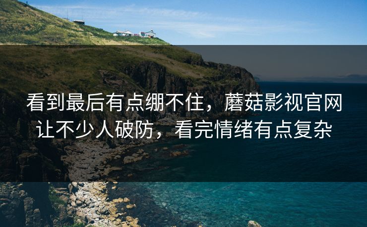 看到最后有点绷不住,蘑菇影视官网让不少人破防,看完情绪有点复杂 看到最后有点绷不住,蘑菇影视官网让不少人破防,看完情绪有点复杂