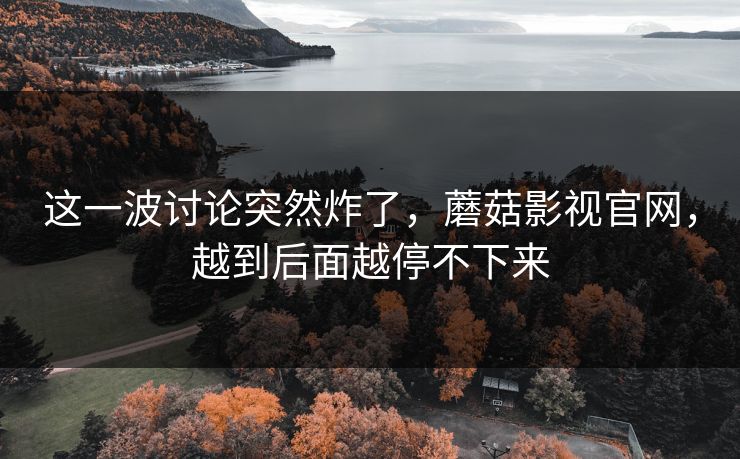 这一波讨论突然炸了,蘑菇影视官网,越到后面越停不下来 这一波讨论突然炸了,蘑菇影视官网,越到后面越停不下来
